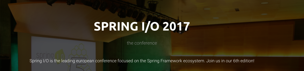 Spring I/O 2017